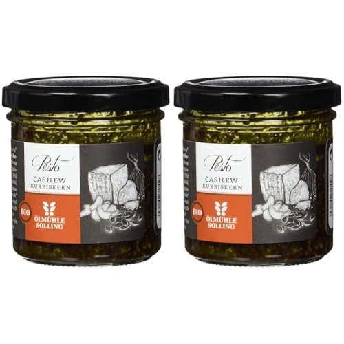 Ölmühle Solling Cashew-Kürbiskern Pesto im Glas - BIO, 2er Pack (1 x 110 g) von Ölmühle Solling