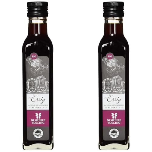 Ölmühle Solling Essig Aceto Balsamico di Modena I.G.P, dunkel - 250ml - BIO (Packung mit 2) von Ölmühle Solling