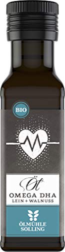 Ölmühle Solling Omega 3 DHA Öl - Leinöl + Walnussöl - BIO-Qualität - 100ml von Ölmühle Solling