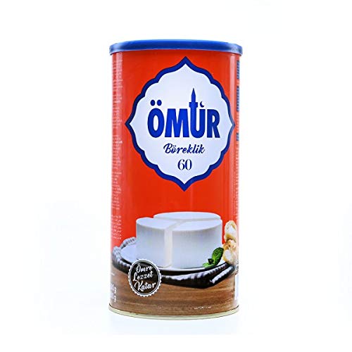 Ömür Böreklik 60 - 2x 800g Metalldose - Kombi Lebensmittelzubereitung aus Magermilch und Palmöl in Salzlake mit 72% Kuhmilch mikrobielles Lab vegetarisch glutenfrei Halal von Ömür