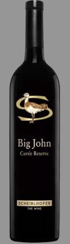 Scheiblhofer Big John Cuvée Reserve Rotwein, 0,75l, 92 Punkte Falstaff, dunkles Rubingranat, opaker Kern, violette Reflexe von Öriginal