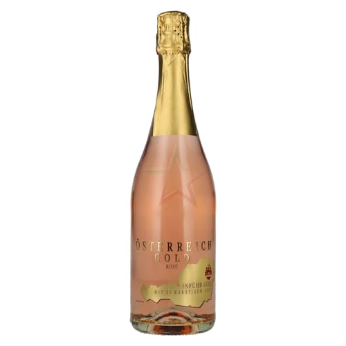 Österreich Gold Rosé - mit 23 Karat Blattgold 9,50% 0,75 Liter von Österreich Gold