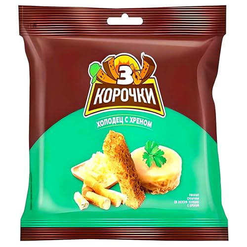 3 Korochki Croutons Sülze & Meerrettich 10er Pack (10 x 40g) von OFMARKT