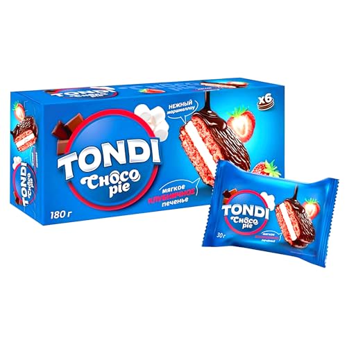 Tondi Kekse Choco Pie Erdbeere 6er Pack (6 x 30g) von OFMARKT