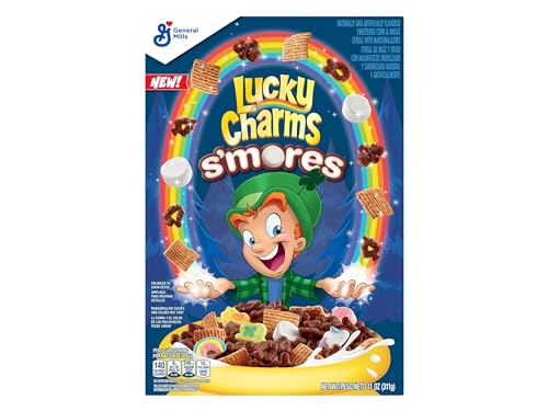 GM Lucky Charms S´mores Schoko Müsli mit Marshmallows - American Cereals - Buntes Schokoladen Frühstück - 311g von OG ASIA