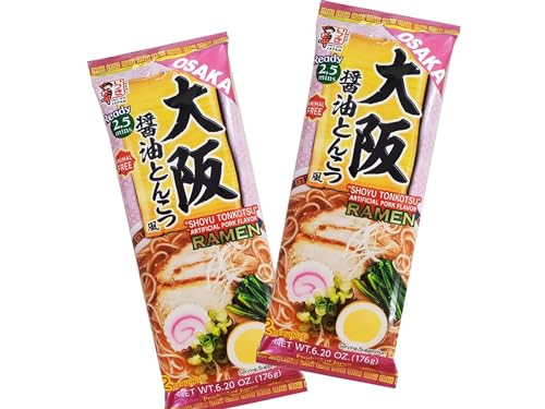 Itsuki Ramen Osaka Shoyu Tonkotsu Doppelpack - 2x 176g - Ramen Nudeln mit Suppenbrühe - Authentischer Japanischer Geschmack - OG ASIA - 352g von OG ASIA