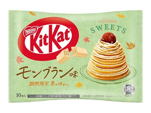 KITKAT Mini Mont Blanc - 10 Stück - Limitierte Edition - Weiße Schokolade mit Maronen-Geschmack - OG ASIA - 116g von OG ASIA