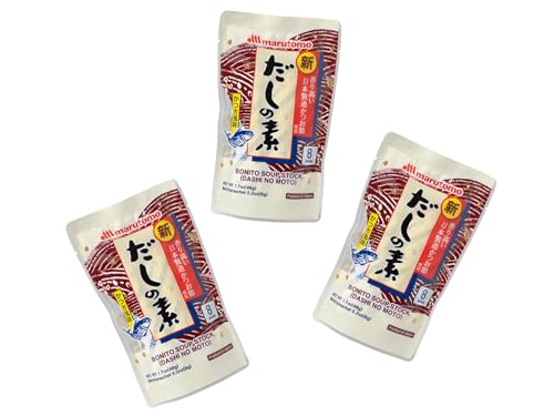 MARUTOMO Dashino Moto - 3er Pack - Japanisches Dashi-Pulver Dreierpack - Portioniert für Miso-Suppe - Authentischer Umami-Geschmack - OG ASIA - 144g von OG ASIA