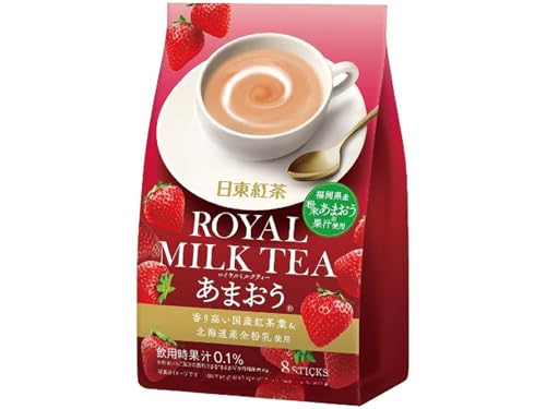 Nitto Royal Milk Tea Erdbeere - Japanischer Instant Milchtee mit Erdbeergeschmack - 8 Sticks - OG ASIA - 128g von OG ASIA