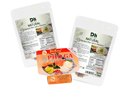 OG ASIA Pho Suppengewürz-Set - Kombinierte Vietnamesische Würzmischung für Hühner Nudelsuppe - 119g (2x Gewürzbeutel + 1x Bouillonwürfel, Pho Ga Set) von OG ASIA