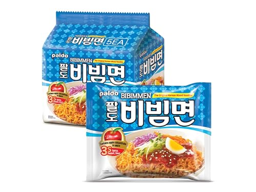 PALDO Bibim Men 5er Pack - Koreanische Nudeln mit erfrischender Apfel-Sesam-Sauce - OG ASIA - 650g von OG ASIA