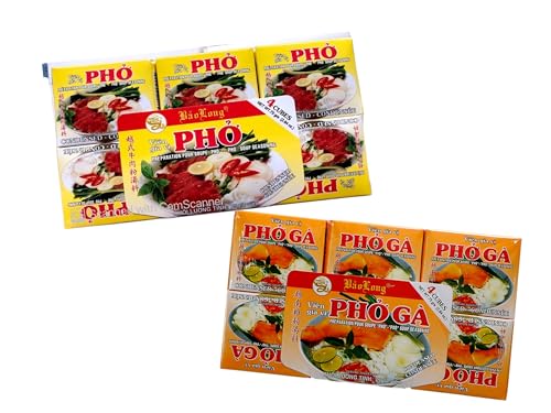 Pho Bo Ga Suppengewürz - 24er Pack - Bouillonwürfel - 12x Rind + 12x Huhn - Vietnamesische Würzmischung Z für Reisnudel Suppe - OG ASIA - 24er Pack - 1,8kg von OG ASIA