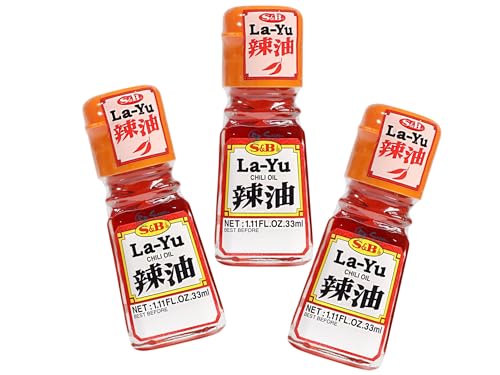 S&B LA-YU Chiliöl - Dreierpack - Chinesisches Chili-Öl mit Sesamöl - OG ASIA - 99ml von OG ASIA