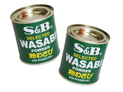 S&B Wasabi Pulver Doppelpack - Japanisches Wasabi Pulver - Natürlich & Ohne künstliche Zusätze - OG ASIA - 60g von OG ASIA