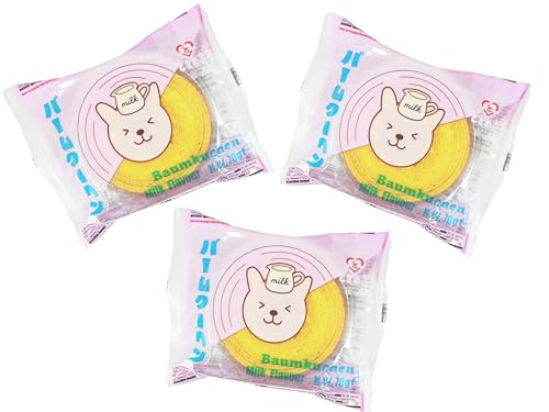 TOKIMEKI Baumkuchen Milchgeschmack Dreierpack - Japanischer Baumkuchen - 3x 70g - OG ASIA - 210g von OG ASIA