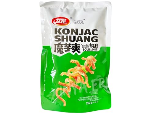 Weilong Shuang - Scharf & Sauer - Glutenfreier Konjac-Snack - Chinesischer Snack mit feurigem Aroma - OG ASIA - 252g von OG ASIA