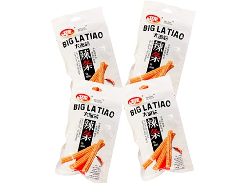 Weilong Latiao Big - Scharfer Weizen Snack - Authentisch Chinesisch - OG ASIA (4er) von OG ASIA