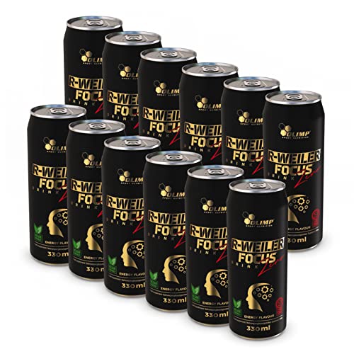 12x Olimp R-WEILER Focus Drink Zero | 330ml je Dose (insg. 3960ml) | Koffein Taurin Vitamin B6 Magnesium NAC | Energy Drink (12er Pack) von OLIMP SPORT NUTRITION