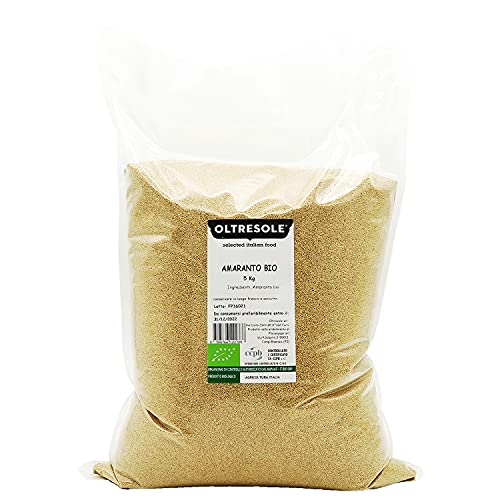 Oltresole, Bio Amaranth 5 kg, Rohes Getreide, Samen aus kontrolliert biologischem Anbau, reich an Ballaststoffen, Mineralien und Vitaminen, Convenience Größe von OLTRESOLE