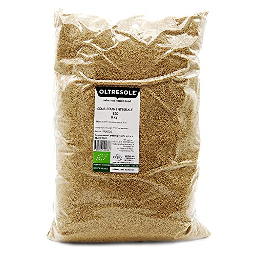 Oltresole, Bio-Vollkorn-Cous-Cous 5 kg, Bio-Vollkorn-Hartweizenmehl, Ideal für gesunde Vorspeisen und Beilagen, Convenience-Größe von OLTRESOLE