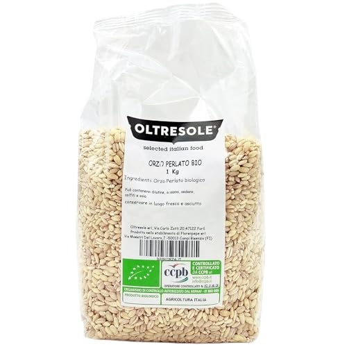 Oltresole, Italienische Bio-Perlgraupen 1 kg, ballaststoffreiches Bio-Getreide, gut für Suppen, Salate und Eintöpfe, aus italienischem Anbau, Ideale Familienpackung von OLTRESOLE