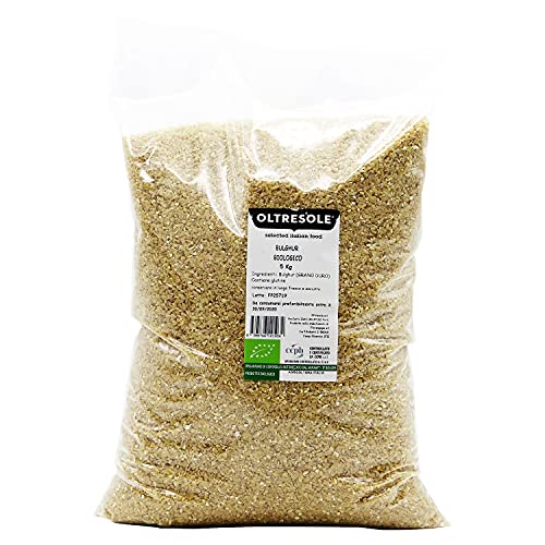 Oltresole, Italienischer Bio-Bulgur 5 kg, Vollkorngetreide, Hartweizen, geknackter Weizen, ideal für die Zubereitung von Tabuleh und orientalischen Gerichten, Convenience Size von OLTRESOLE