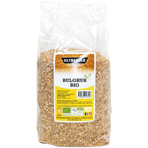 Oltresole - Italienischer Bio-Bulgur 1 kg - Vollkorn-Durumweizen-Getreide, geknackter Weizen, ideal für die Zubereitung von Tabuleh und Gerichten der nahöstlichen Küche, Familiengröße von OLTRESOLE