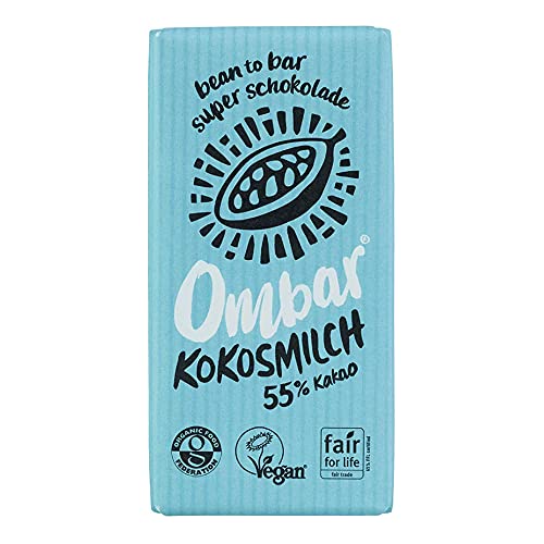 Ombar - Kokosmilch Bio Roh-Schokolade - 35 g - 10er Pack von OMBAR