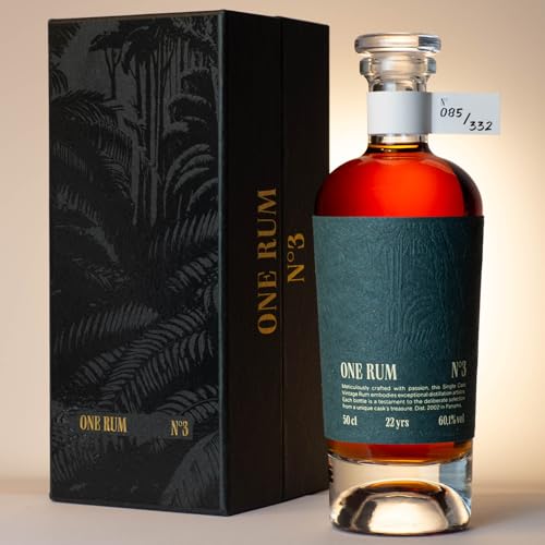 ONE RUM No. 3: Panama | 22 Jahre gereift | Column Still | Exklusiv limitiert auf 332 Flaschen | 60,1%-vol von ONE RUM