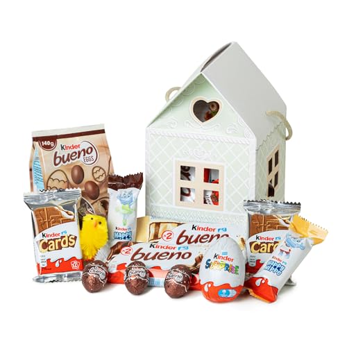 Ostereier Kinder Schokolade box - Kinderschokolade Ostergeschenke für Erwachsene und Kinder - Ostern süßigkeiten box mit Kinder eggs, überraschungsei, Happy Hippo, Kinder Cards, Osterküken. von ONZA DULCE Y SALADO SWEET & SALTED