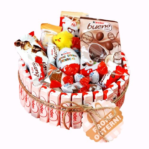 Ostereier Kinder Schokolade box - Personalisierte süßigkeiten - Oster Kinderschokolade geschenk für Erwachsene und Kinder - Schokoladen box mit Kinder Mini eggs, überraschungsei, Happy Hippo. von ONZA DULCE Y SALADO SWEET & SALTED