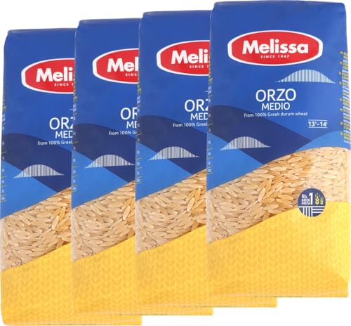 OREA Feinkost, Kritharaki 4x500g + Gratis Meersalz – Original griechische Orzo-Nudeln (8x 500g) von OREA Feinkost