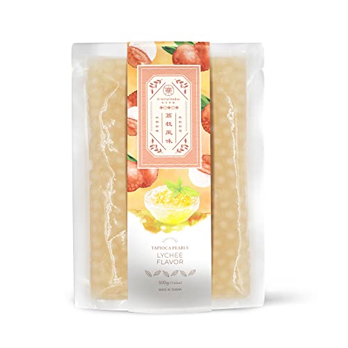 Authentische Taiwan Instant Tapioka-Perlen Boba – Trauben-Geschmack, 500 g (Lychee) von ORIENTAL TEA BOX