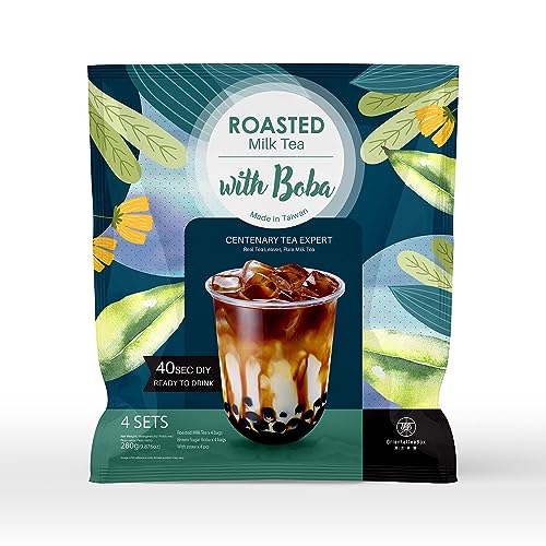 Gerösteter Milchtee mit braunem Zucker Boba Tapioca (4 Packungen) von ORIENTAL TEA BOX