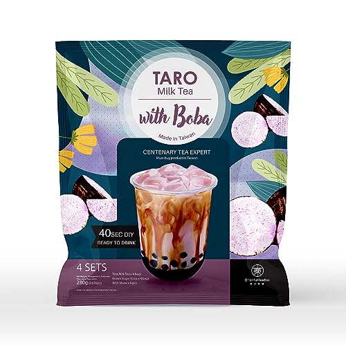 New Brown Sugar Bubble Taro Milchtee mit Boba Tapioka-Perlen (4 Packungen) von ORIENTAL TEA BOX