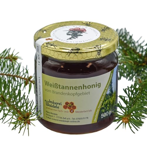 Premium Schwarzwälder Weißtannenhonig, 500 g dunkel kräftig Schwarzwald von ORIGINAL BLACK FOREST SCHWARZWALDMÄDEL