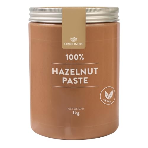 ORIGONUTS Haselnuss-Eispaste 100% Haselnusspaste für Desserts Smoothie Kuchen Cremes Eis Pfannkuchen Veganer Brotaufstrich Eispaste ohne Salzzusatz ohne Zuckerzusatz ohne Palmöl Keto Snack | 1 kg von ORIGONUTS Patisserie & Chocolaterie