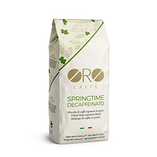 ORO Caffè geröstete Kaffeebohnen ohne Koffein - SPRINGTIME DECAFFEINATO 500 g Packung von ORO CAFFE