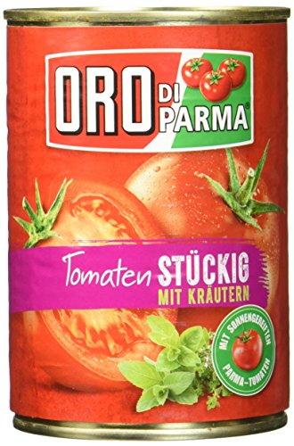 Hengstenberg Oro Tomatenstücke mit Kräutern, 6er Pack (6 x 400 g) von ORO DI PARMA