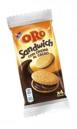 GOLDENE EINZELPORTIONEN KAKAO-SANDWICH-KEKSE 20 X 80 GR von ORO SAIWA