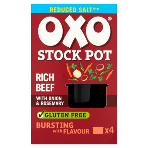 Oxo Suppentöpfe, 4 Stück, reduziertes Salz, Rind, 80 g von OXO