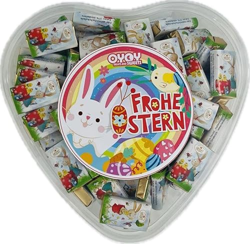 100 Naps - OYOY Osterschokolade Geschenkset I Präsentdose Frohe Ostern gefüllt mit 300g Oster Napolitains von Confiserie Heidel I Ostergeschenke Erwachsene und Kinder I Ostern Süßigkeiten von OYOY