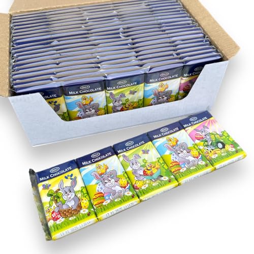 100 Täfelchen x 15g OYOY Oster Schokotäfelchen Set I 1500g Milchschokolade Tafeln im Osterdesign I Osterschokolade Großpackung I schokoladige Ostergrüße von OYOY