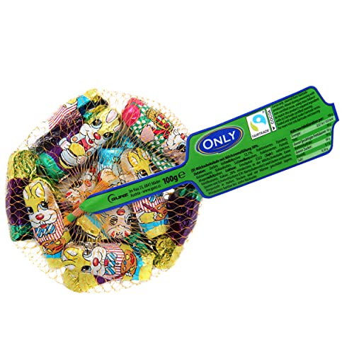 3 x 100g Bunte Osterhasen aus Milchschokolade mit Milchcremefüllung I mini Osterhasen aus Schokolade I Ostersüßigkeiten I Oyoy Osterschokolade I Schokoladengeschenk Ostern I Deko von OYOY