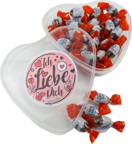 OYOY Liebes Schokolade Geschenkset I Herzdose Ich liebe Dich gefüllt mit 300g Kinder Schokobons I Kinder Schokolade Valentinstag I Muttertag Schokolade I Partner Geschenke von OYOY