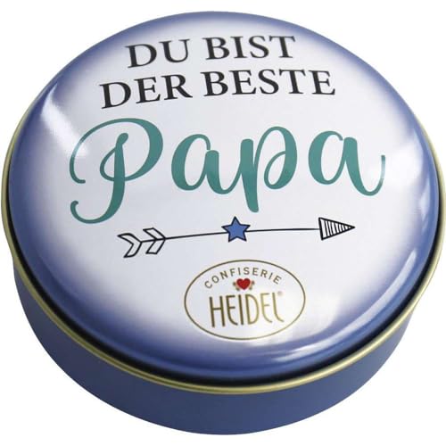 OYOY Vatertagsgeschenk Set I runde Metalldose Du bist der beste Papa gefüllt mit 32g Pralinencreme - Schokopralinen von Confiserie Heidel I Papa Geschenk I Vatertag Geschenk von OYOY