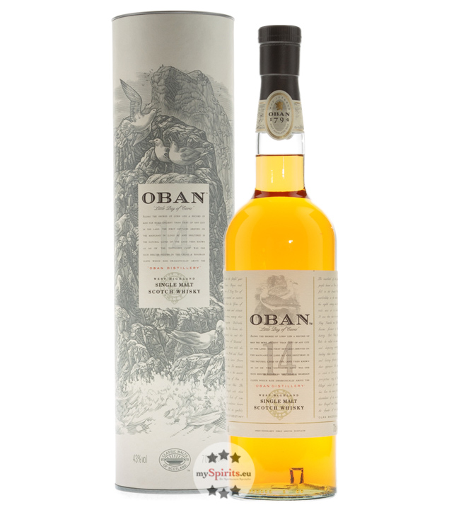 Oban 14 Jahre Highland Single Malt Whisky (43 % vol., 0,7 Liter) von Oban Distillery