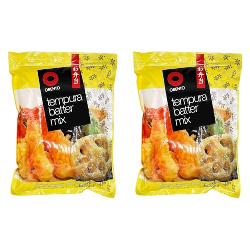 Obento Tempura Batter Mix (Tempura Back-/Frittiermischung), 1000 g (Packung mit 2) von Obento