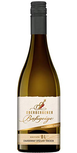 Oberbergener Baßgeige Chardonnay BL Spätlese trocken, 0,75l / Röstaromen & Mineralität / Ideal zu Fisch & Käse / 6-8 Jahre Lagerdauer von Oberbergener Baßgeige