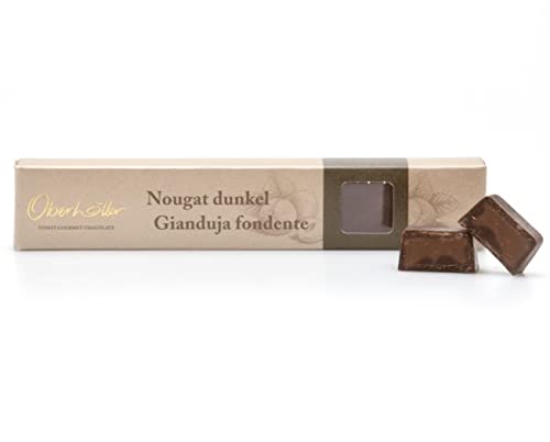 Oberhöller Noutgatwürfel Haselnuss Feinbitter dunkel, 55 g - Pralinen Würfel Nougat 100% gentechnikfrei, ohne Konservierungsmittel, Qualitätsprodukt Made in Südtirol von Oberhöller Finest Gourmet Chocolate